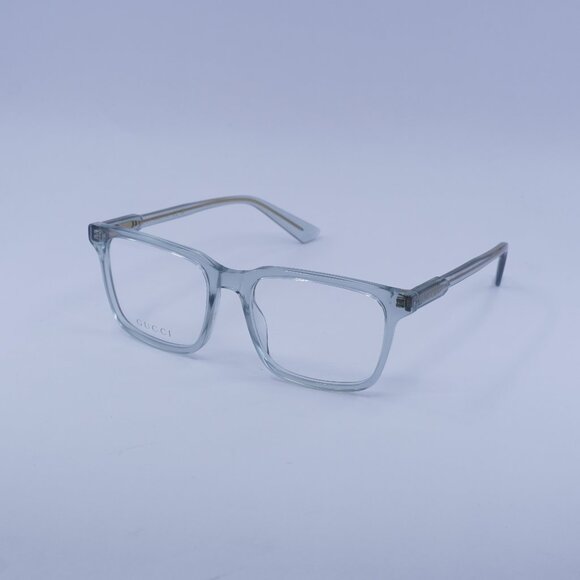 Gucci GG1120O 006 Eyeglasses Transparent Grey 55mm Square Frame - Picture 1 of 11